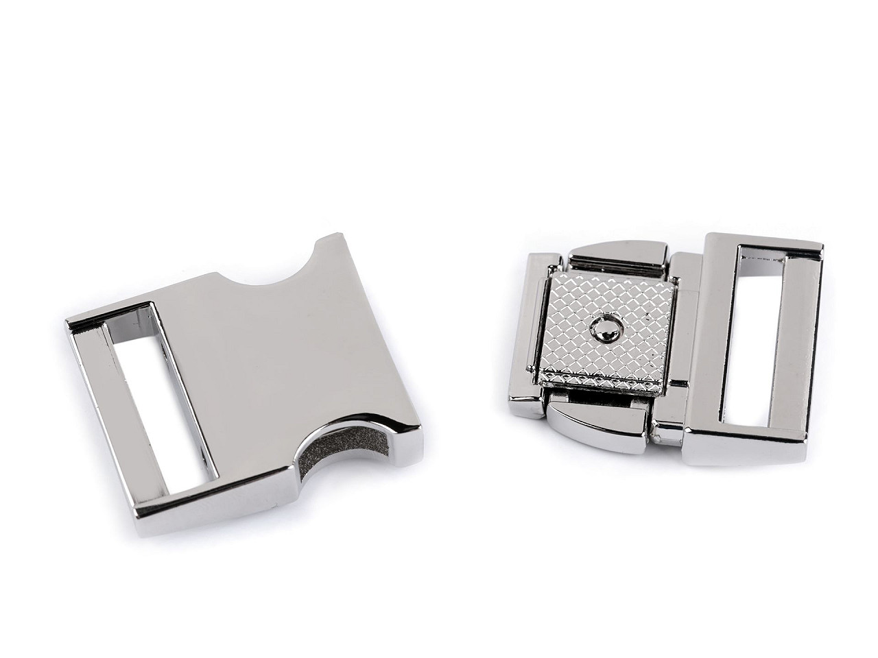 All-metal buckle 25 mm - Nickel (1 Pair)