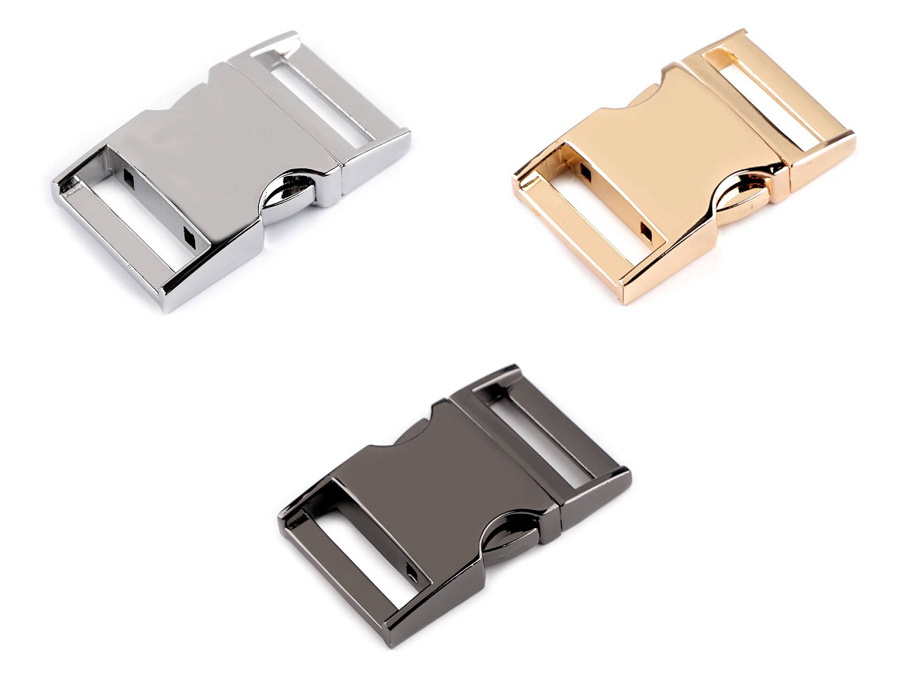 All-metal buckle 25 mm - Nickel (1 Pair)
