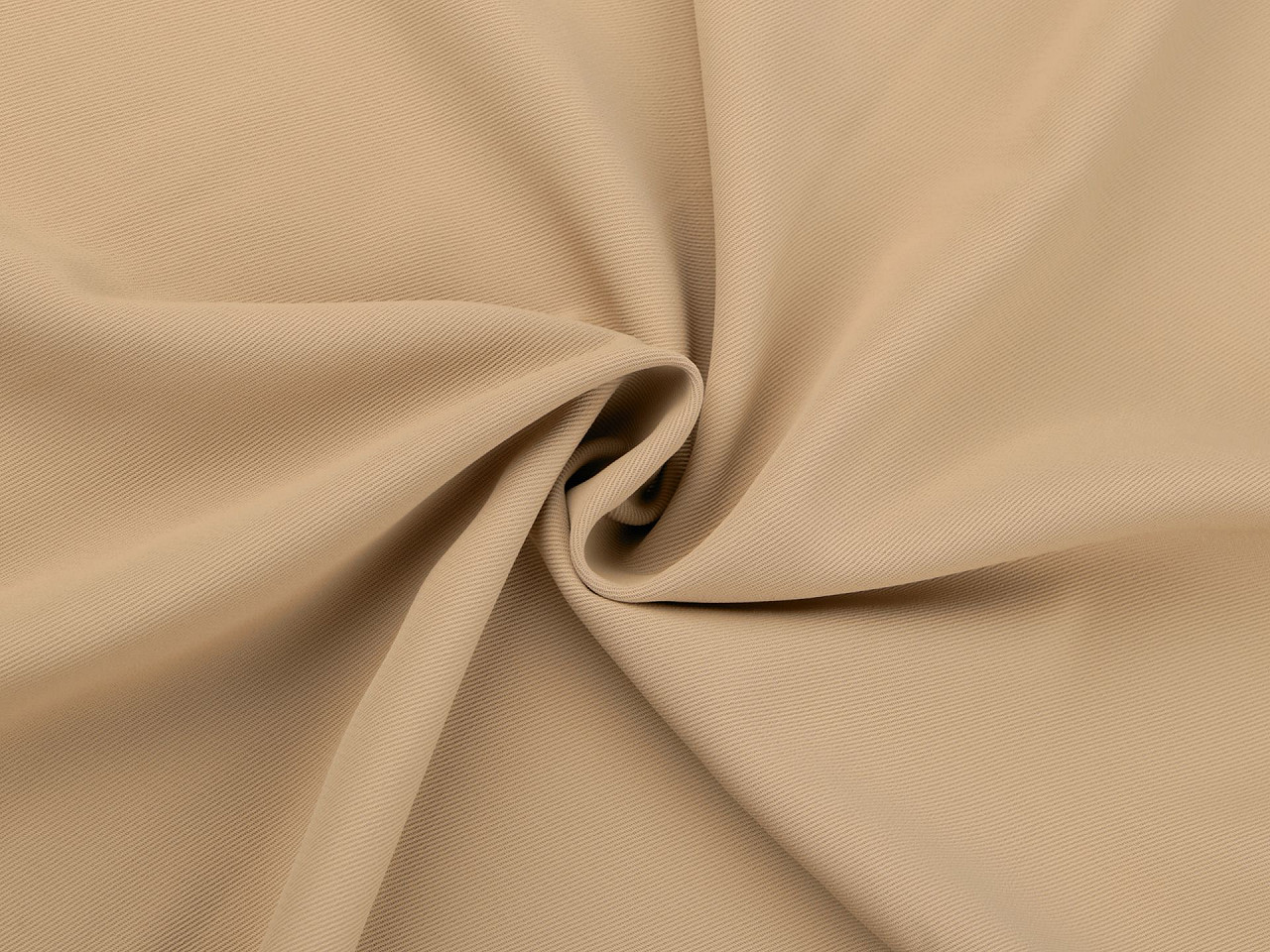 Dressmaking fabric with twill weave - Brown light (1 Meter)