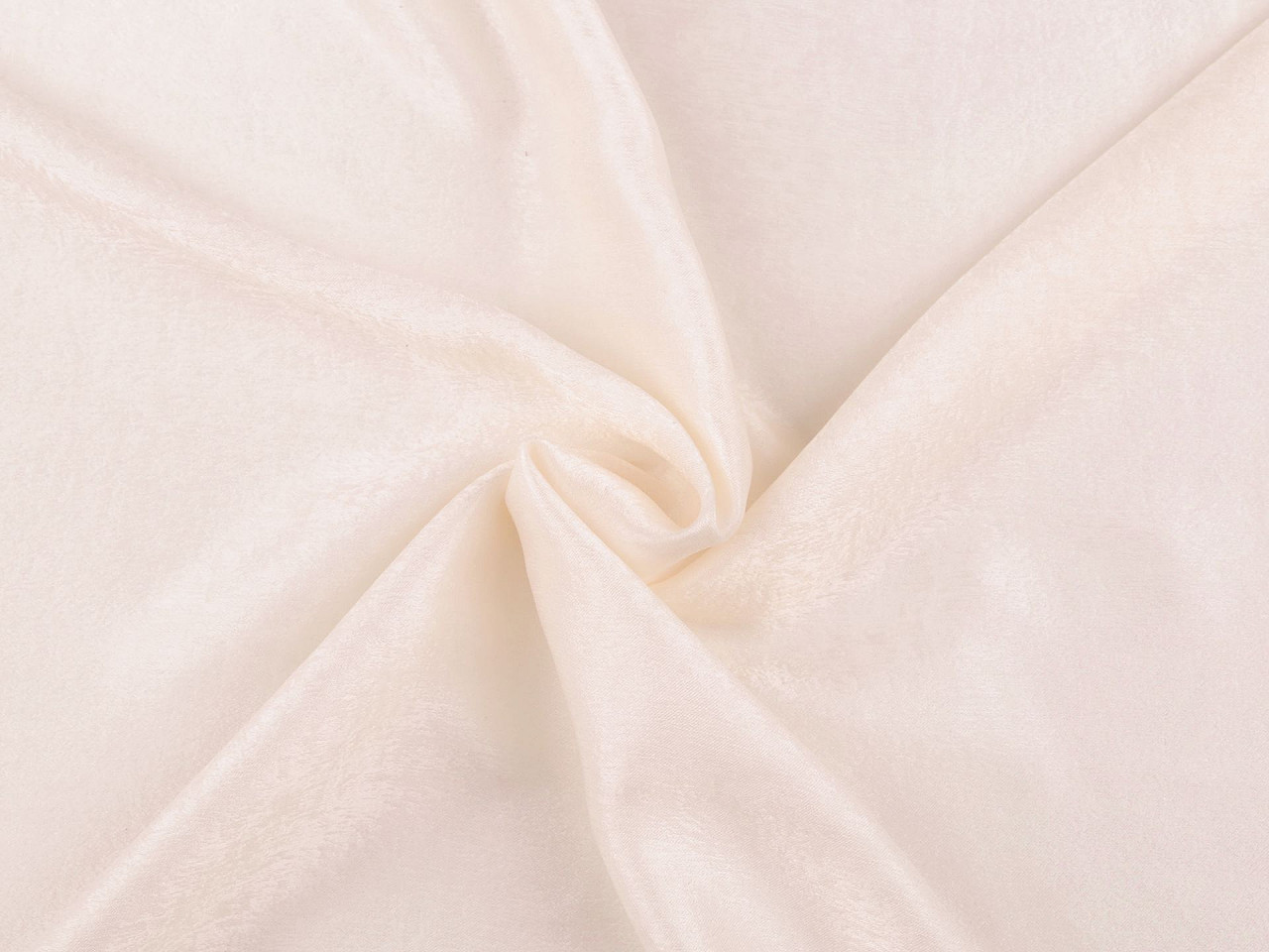 Imitation silk with a metallic sheen - White (1 Meter)