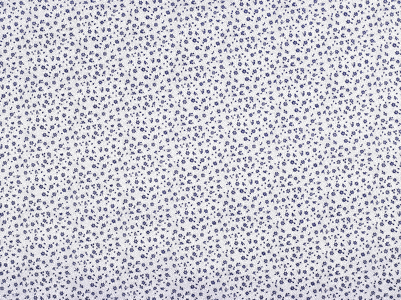 Cotton fabric / canvas, tiny flowers - Red (1 Meter)