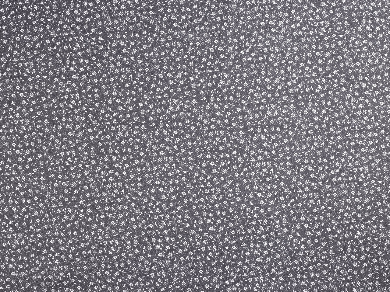 Cotton fabric / canvas, tiny flowers - Red (1 Meter)