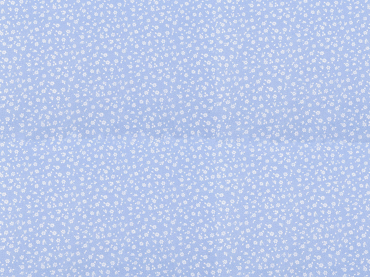 Cotton fabric / canvas, tiny flowers - Red (1 Meter)