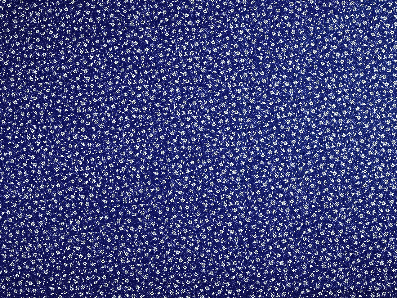 Cotton fabric / canvas, tiny flowers - Red (1 Meter)