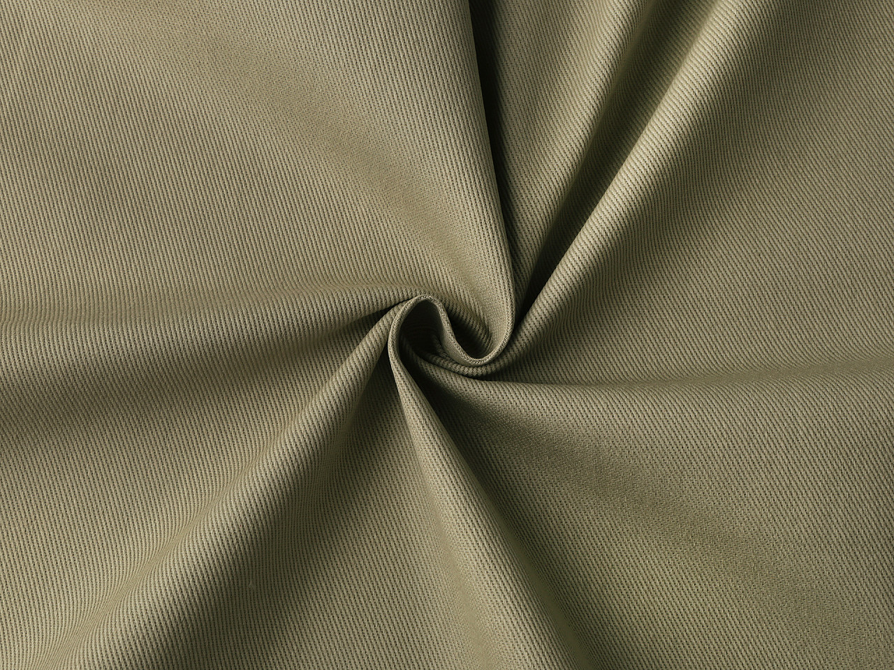 Coarse cotton fabric/canvas with twill weave - Beige green (1 Meter)