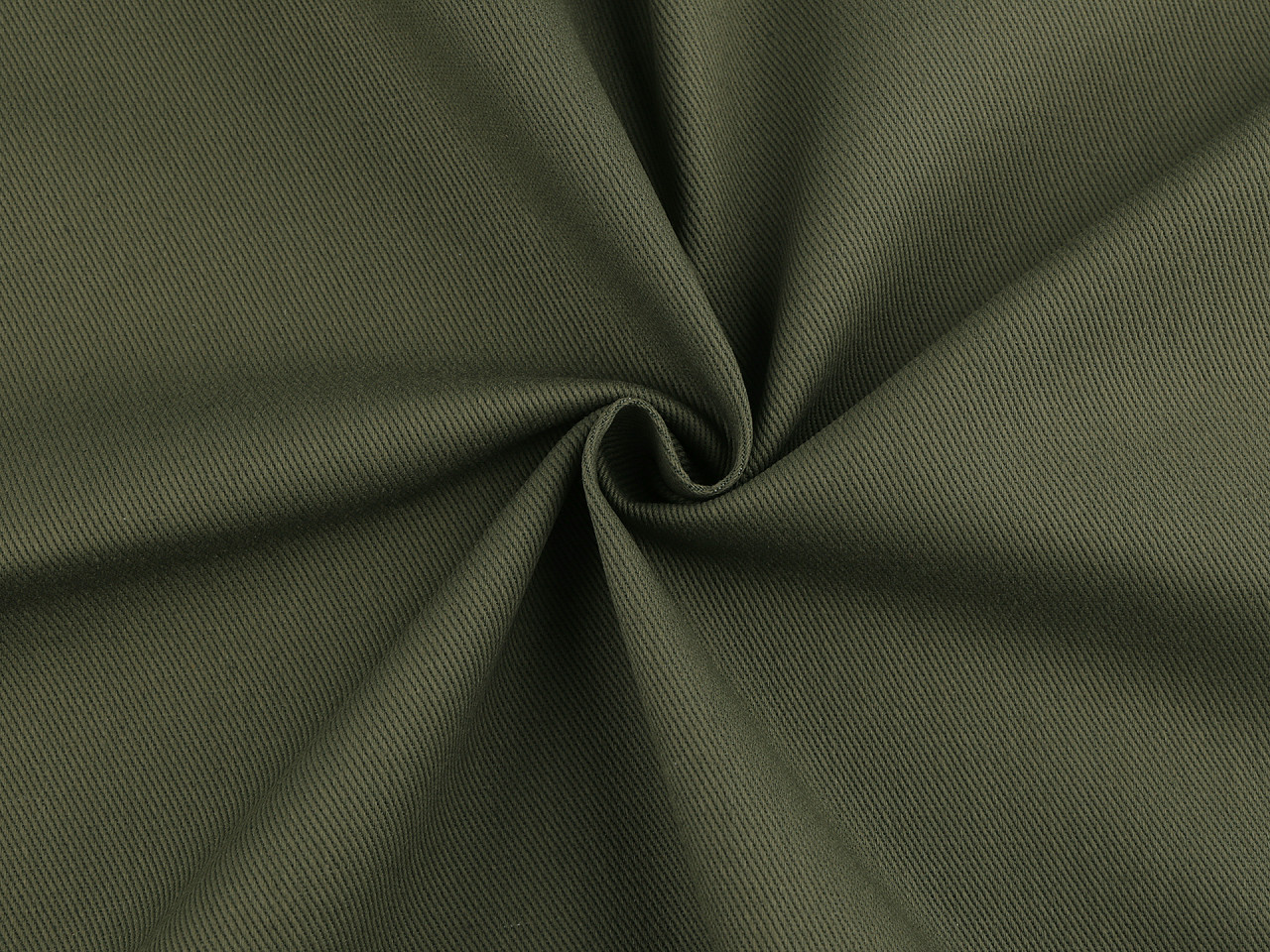 Coarse cotton fabric/canvas with twill weave - Beige green (1 Meter)