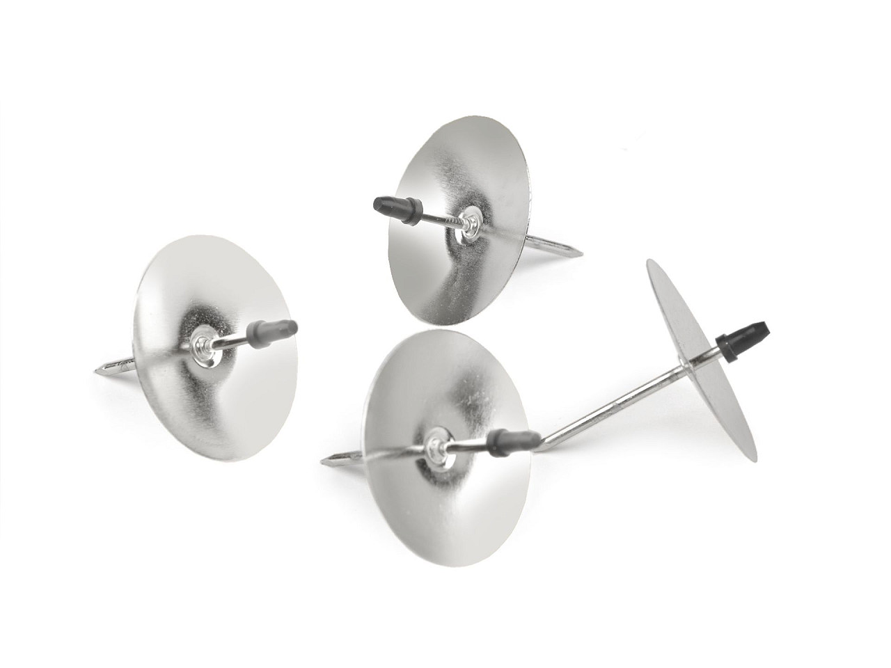 Candle fixing holders / candlestick spikes ø4 cm - Silver (4 Pieces)