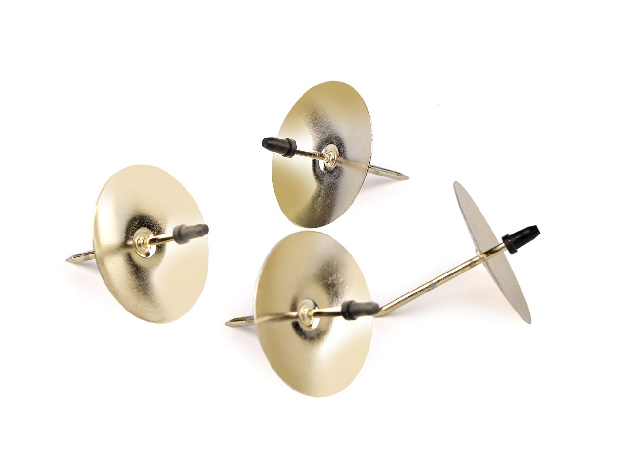 Candle fixing holders / candlestick spikes ø4 cm - Silver (4 Pieces)