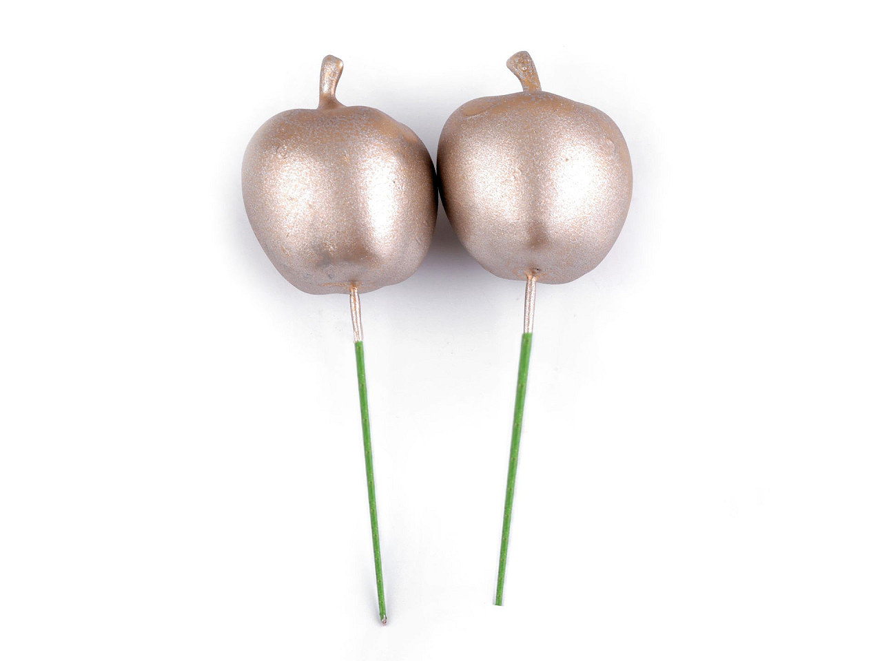 Artificial apples on a metallic wire - Silver (2 Pieces)