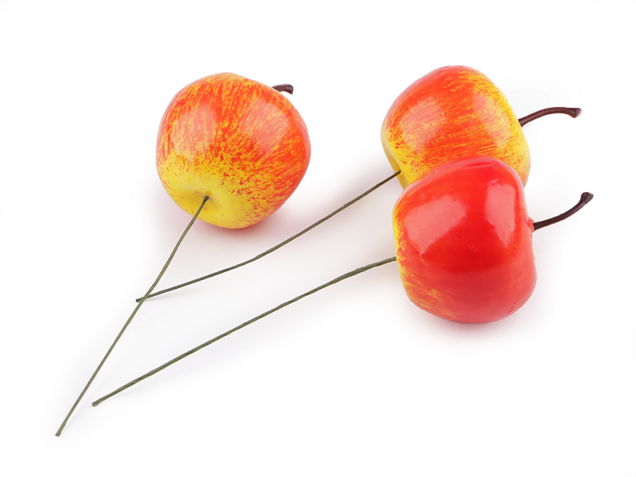 Artificial apples on a wire - Light red (100 Pieces)