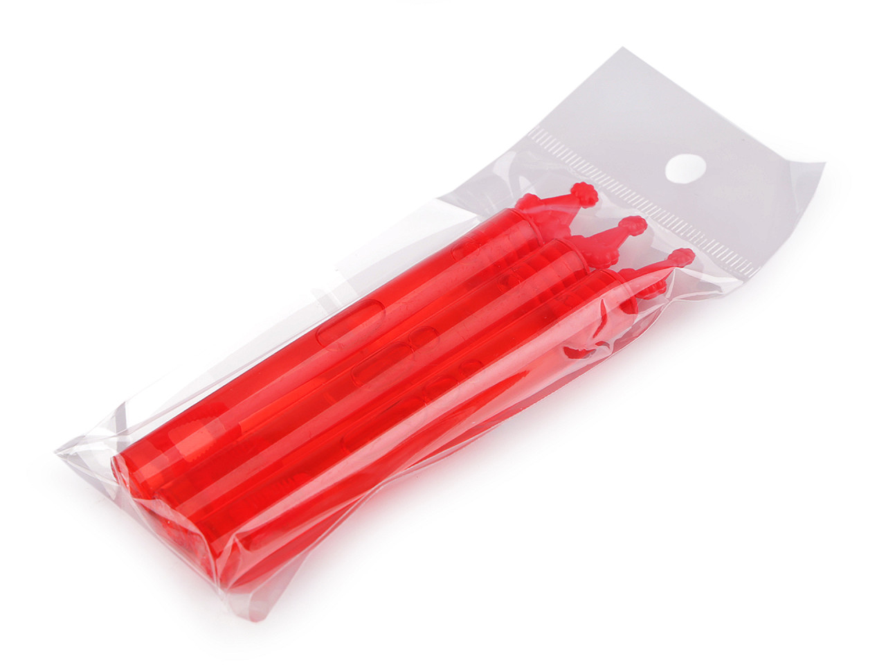 Christmas bubble blower reindeer, snowflake, hat, tree - Red (3 Pieces)