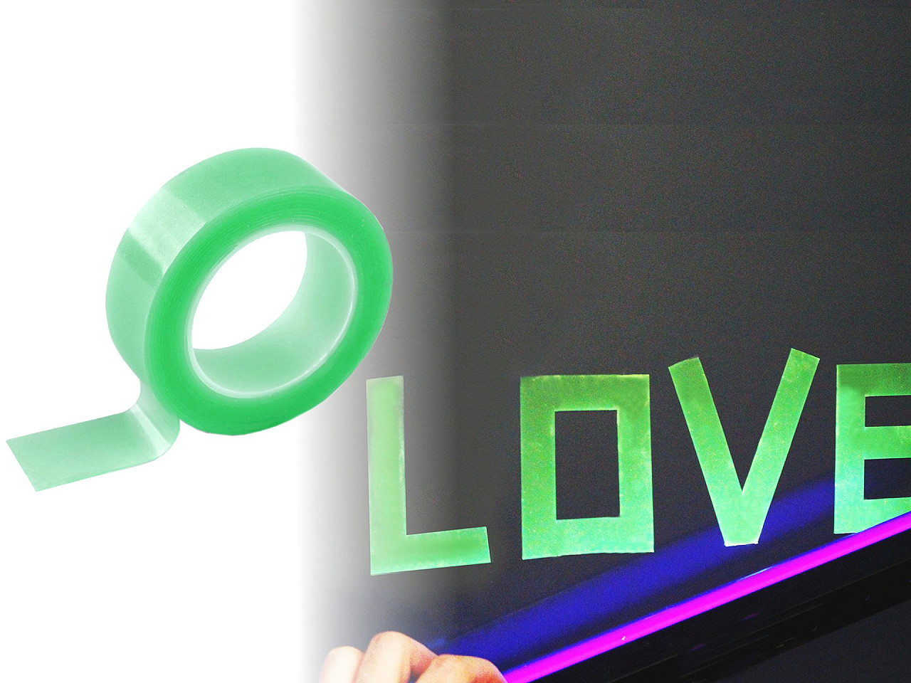 Nano tape double-sided, width 2 cm - Turquoise (1 Piece)