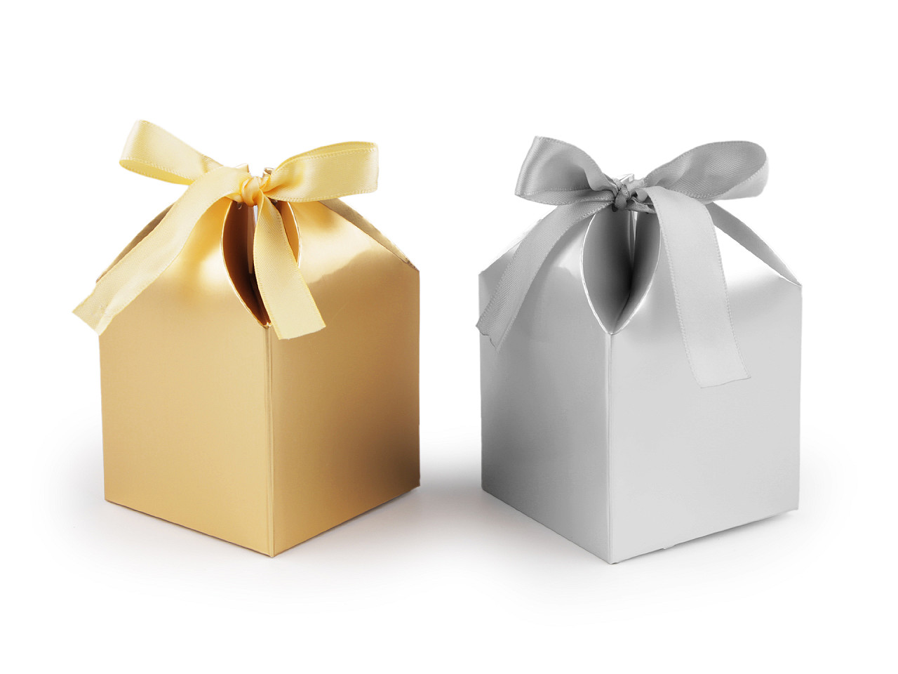 Gift box with ribbon - Gold (12 Pieces)