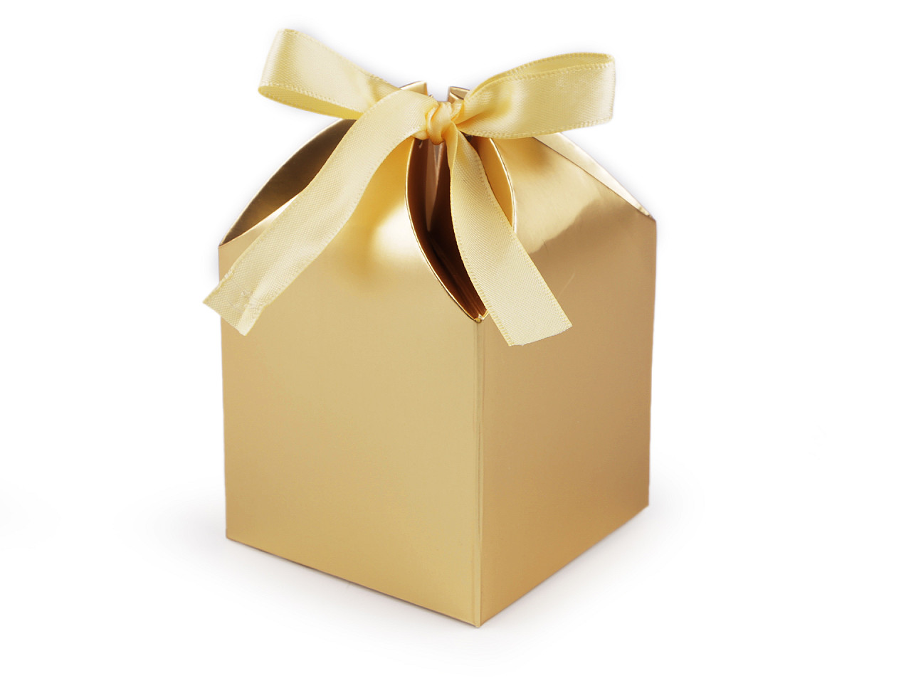 Gift box with ribbon - Gold (12 Pieces)