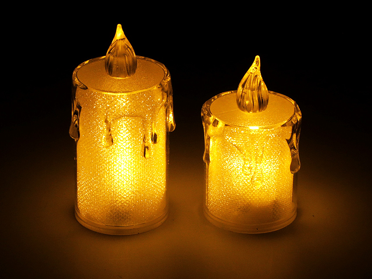 Led candle, battery operated ø3.6 cm - Transparent (4 Pieces)