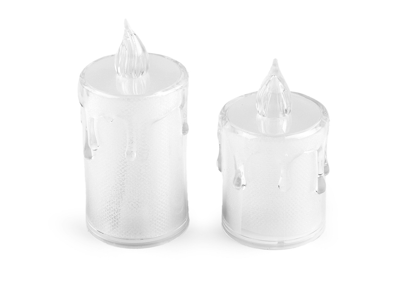 Led candle, battery operated ø3.6 cm - Transparent (4 Pieces)