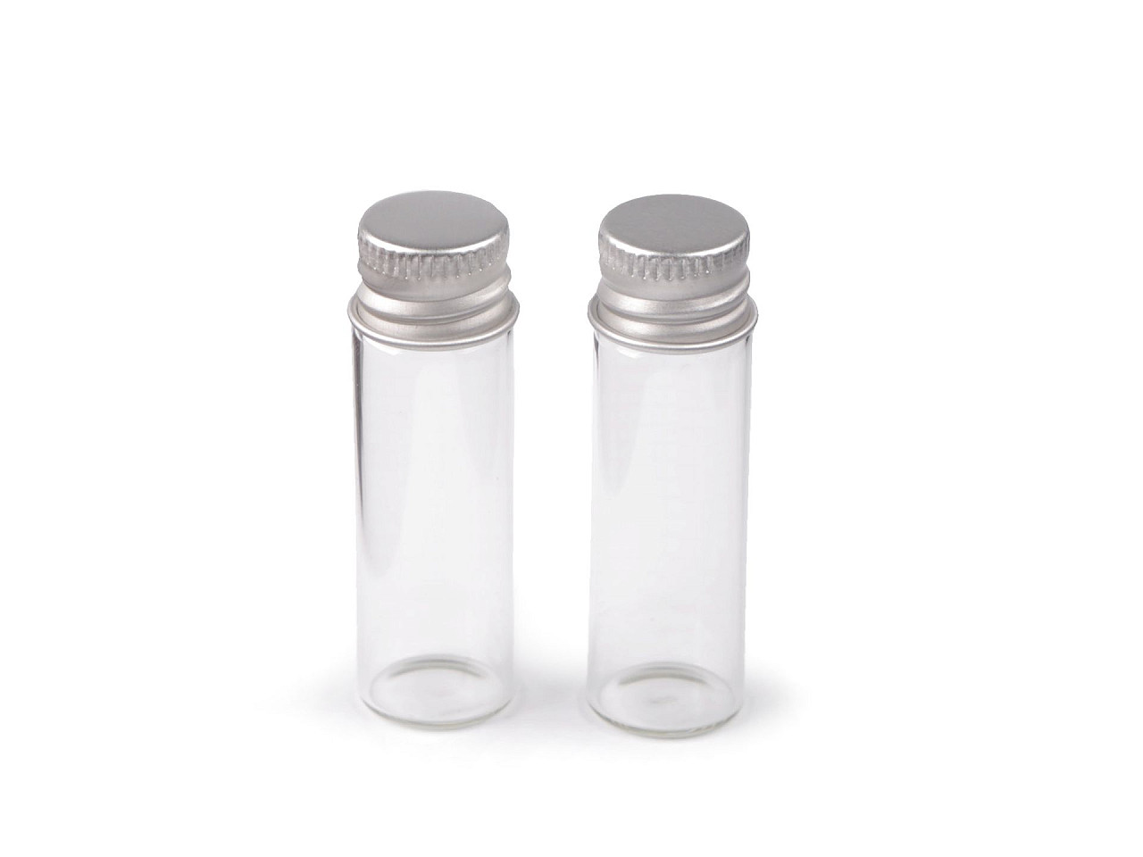 Glass bottle with screw cap 16x50 mm - Transparent (12 Pieces)