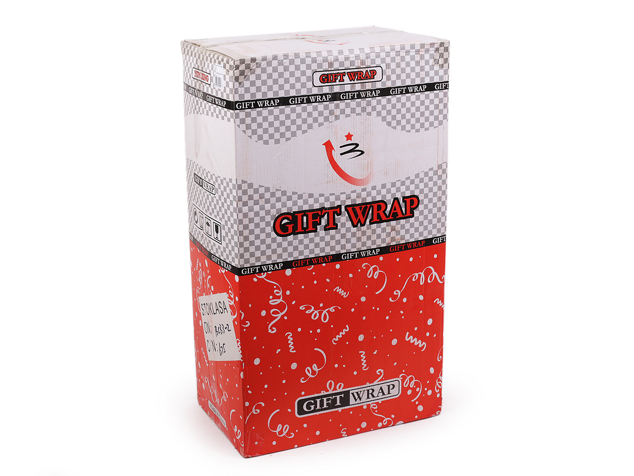 Christmas wrapping paper with glitter 0.7x2 m - Sea turquoise (1 Piece)