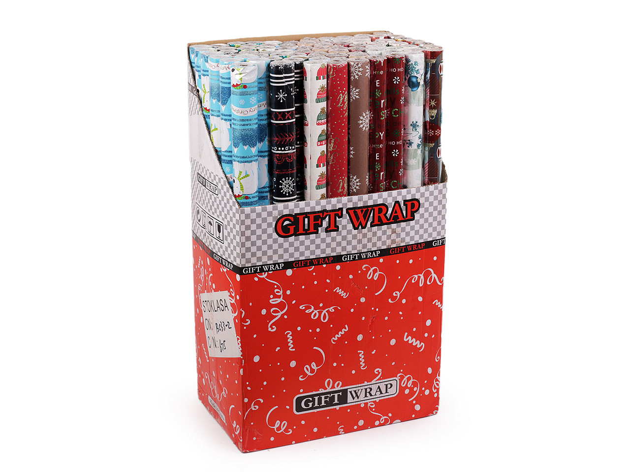 Christmas wrapping paper with glitter 0.7x2 m - Sea turquoise (1 Piece)