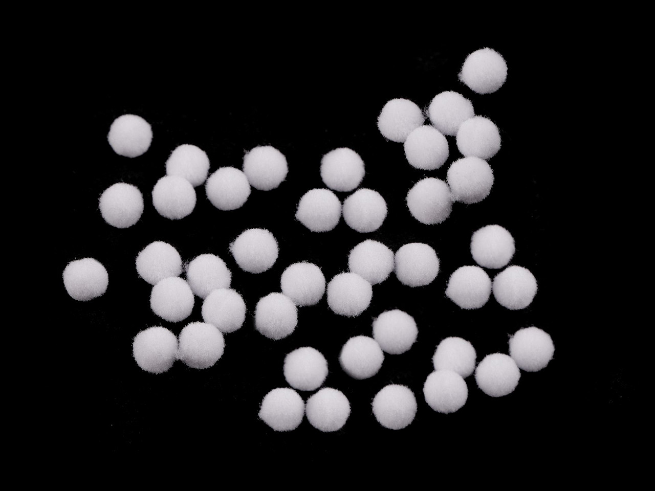 Pom pom mini ø8 mm - White (2000 Pieces)