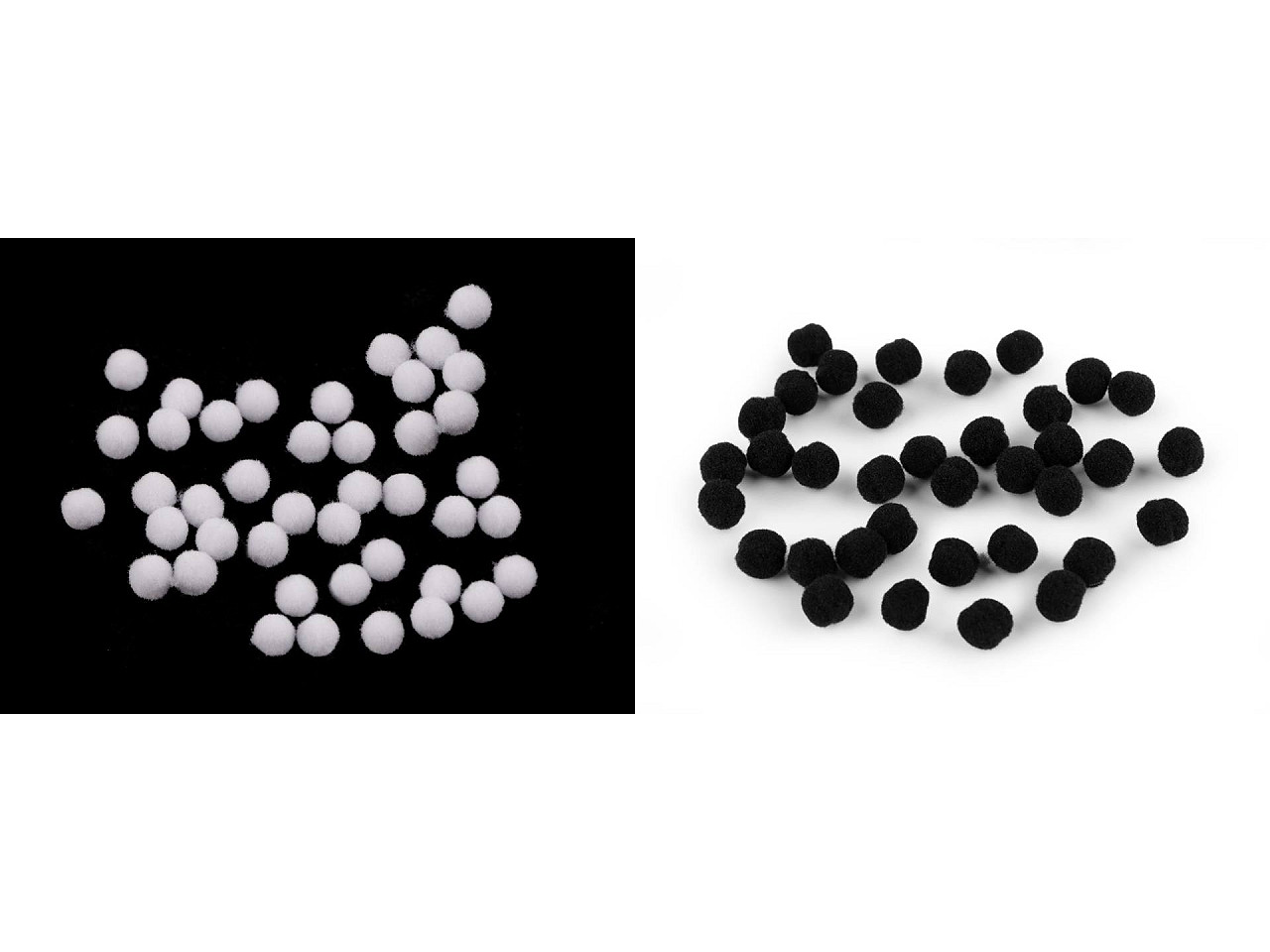 Pom pom mini ø8 mm - White (2000 Pieces)