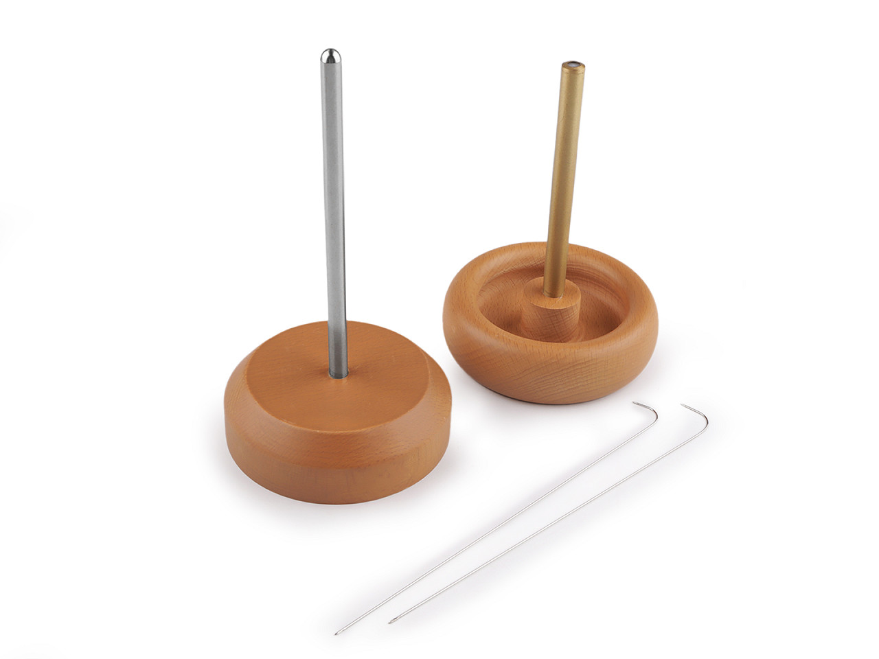 Wooden mill for threading seed beads ø9 and 10 cm with a needle - Ivory (1 Piece)