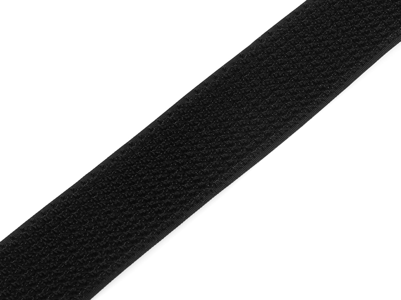Mixed hook & loop on one tape width 38 mm - Black (1 Meter)