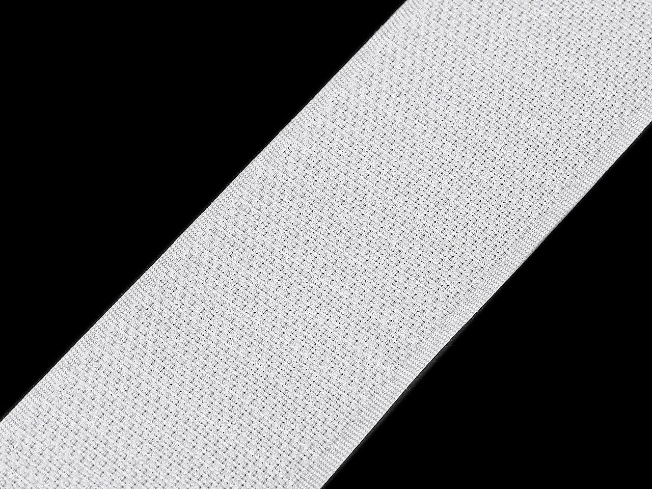 Hook tape, just hook side, width 38 mm - White (1 Meter)