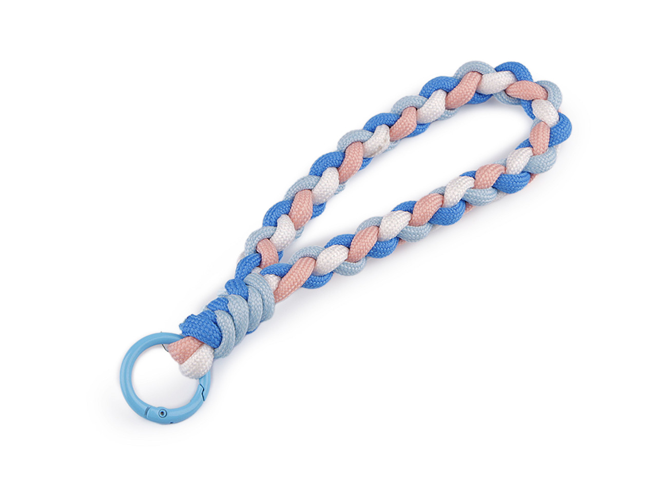 Braided pendant / key chain with carabiner - Green (1 Piece)