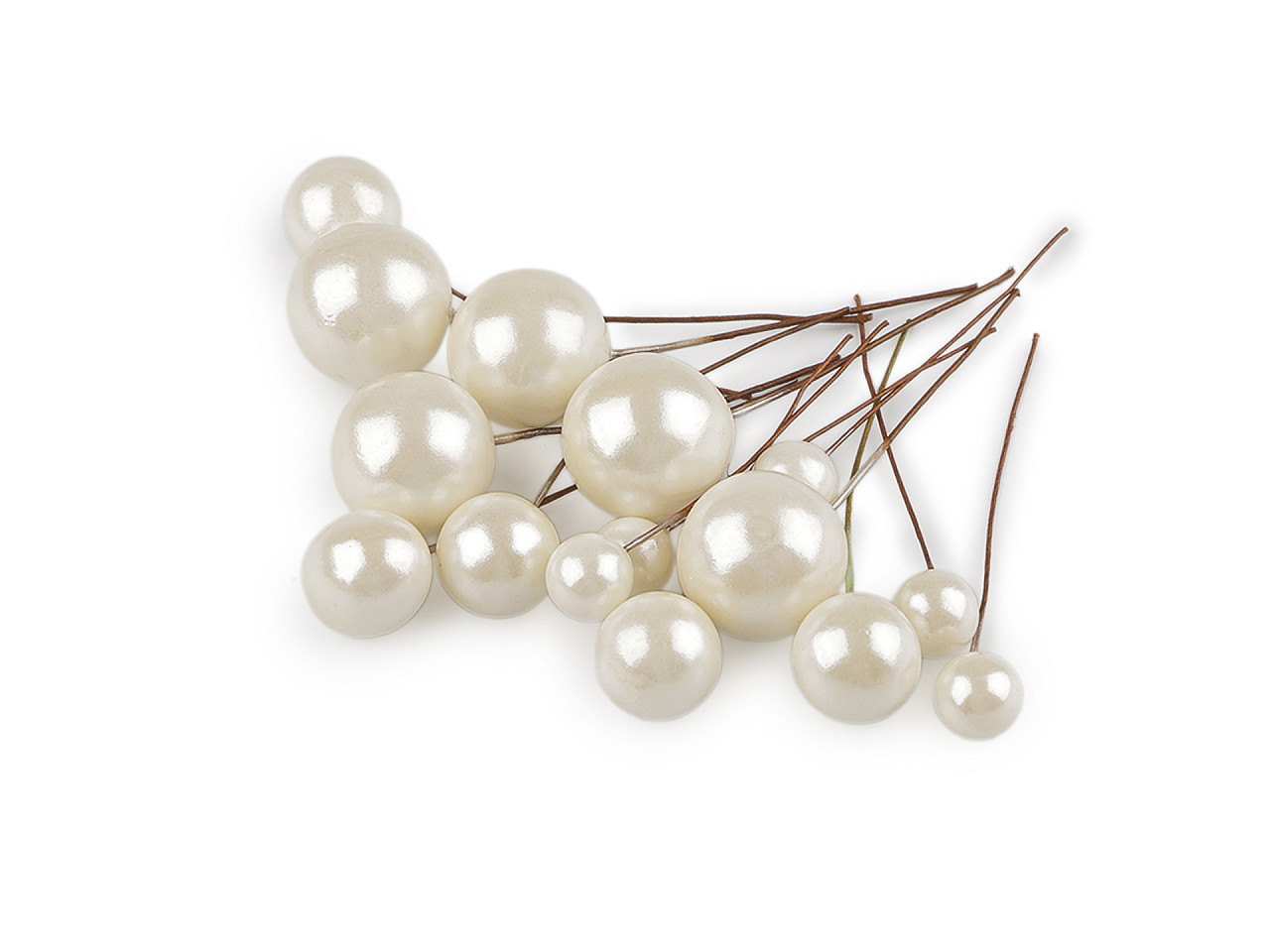 Balls / berries on a wire - mix of sizes - Red (1 Bag)