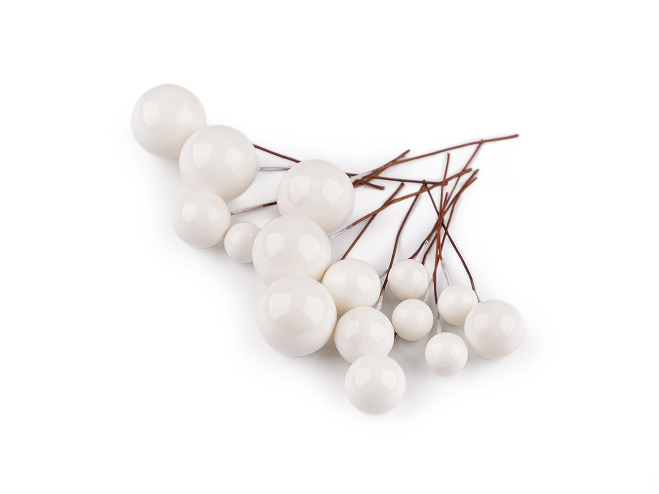 Balls / berries on a wire - mix of sizes - Red (1 Bag)