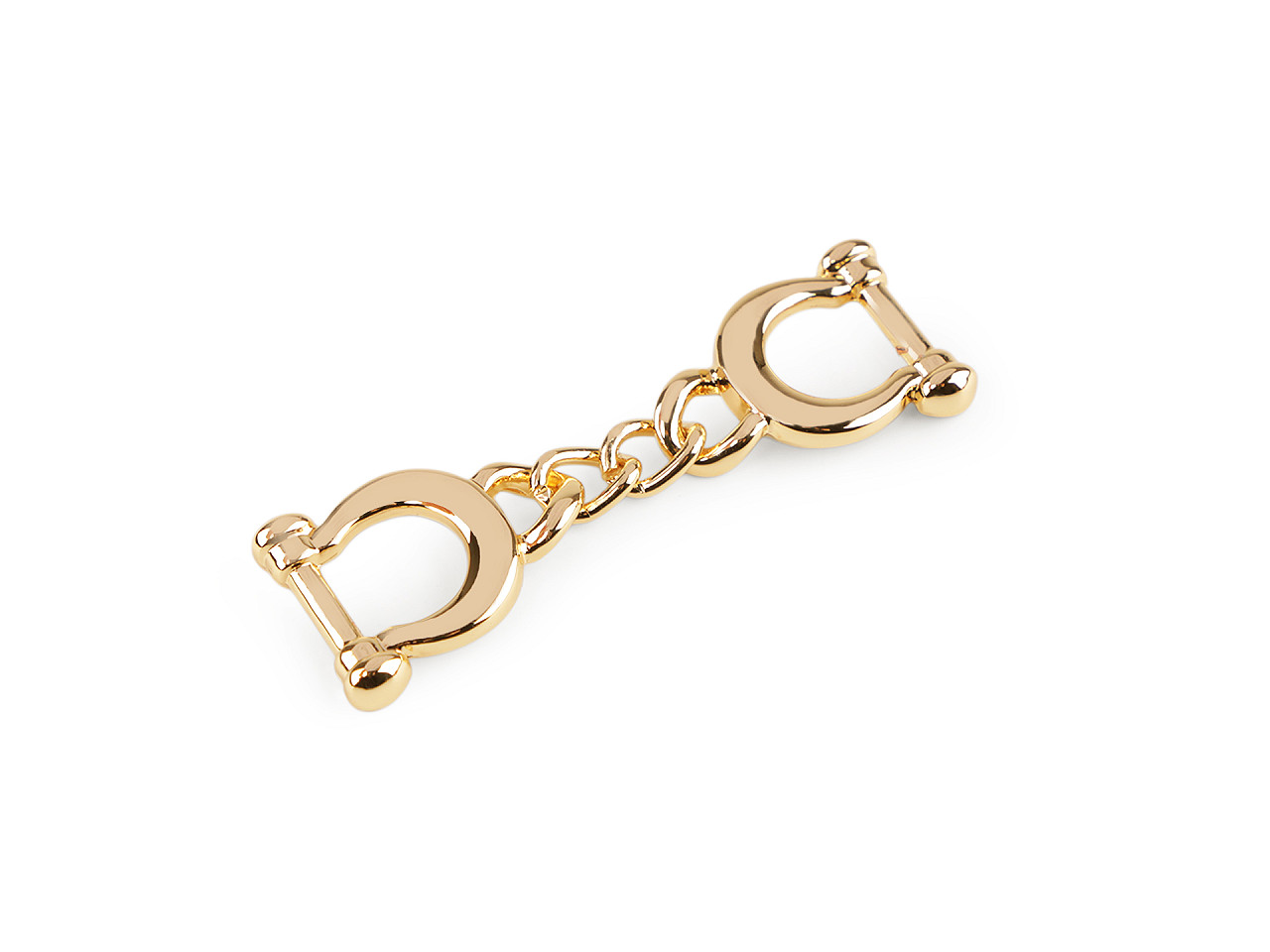 Metal buckle / eyelet decoration, fits 10 mm straps - Gold classic (1 Piece)