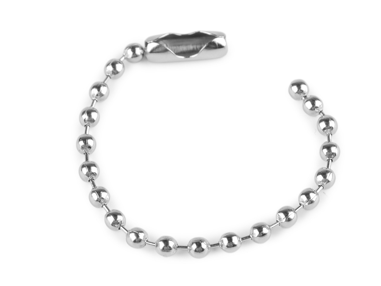 Ball chain 8 cm loop - Nickel (10 Pieces)